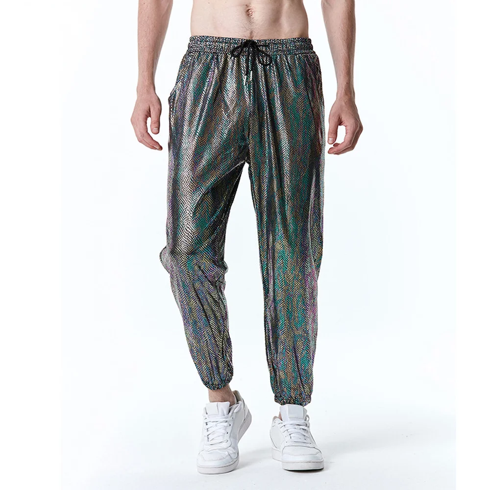

Pants Men Trousers Shiny Party Mens Nightclub Wear Comfortable Pants Man 70s Disco Party Dancer Singer Trousers Clothing