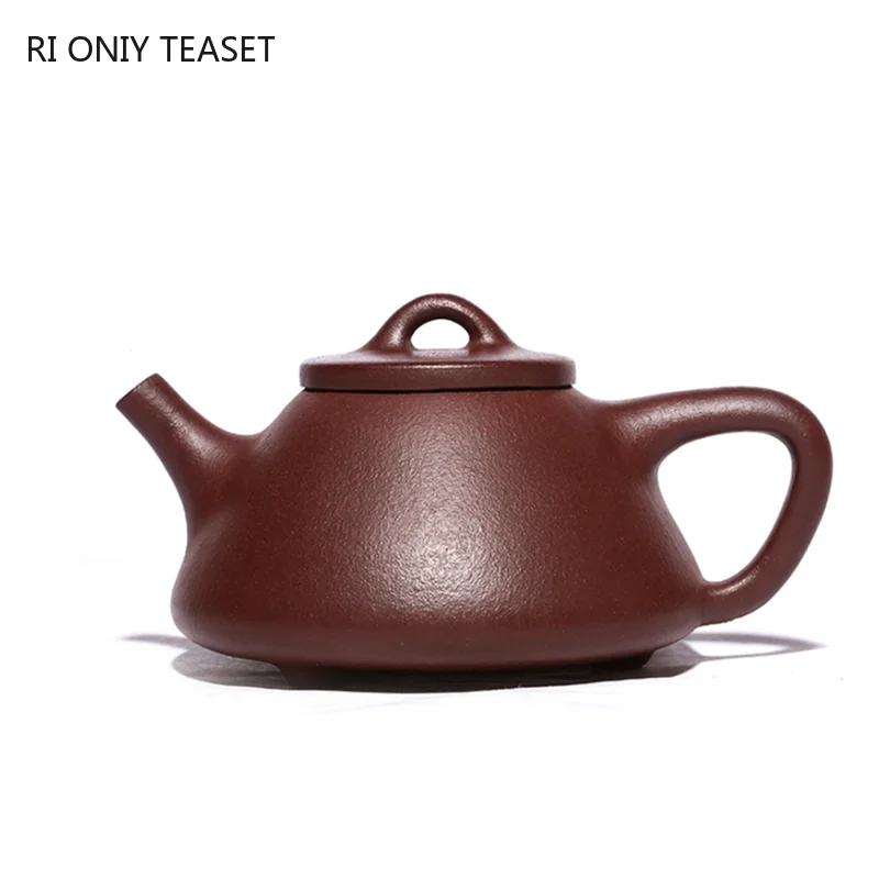 

180ml Authentic Yixing Purple Clay Teapot Master Handmade Stone Scoop Tea Pot Raw Ore Beauty Kettle Chinese Zisha Tea Set
