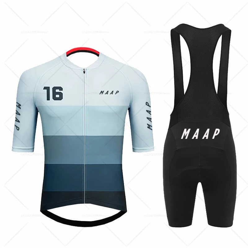 

2023 MAAP Short Sleeve Jersey Men Cycling Set Quick Dry Bike Shirt Summer Bicycle Clothing MTB uniform roupa ciclismo Sportswear