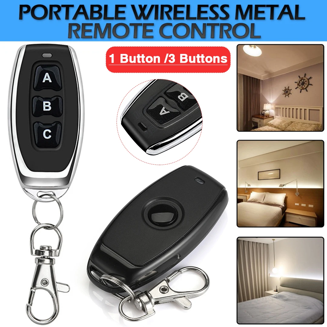 

MAYITR 1 шт. 1 ключ/3 клавиши радиочастотный передатчик 433 МГц пульт дистанционного управления с портативным беспроводным дистанционным управле...