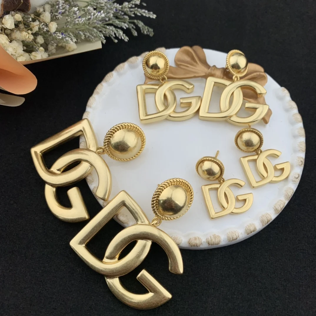 

European and American letter earrings