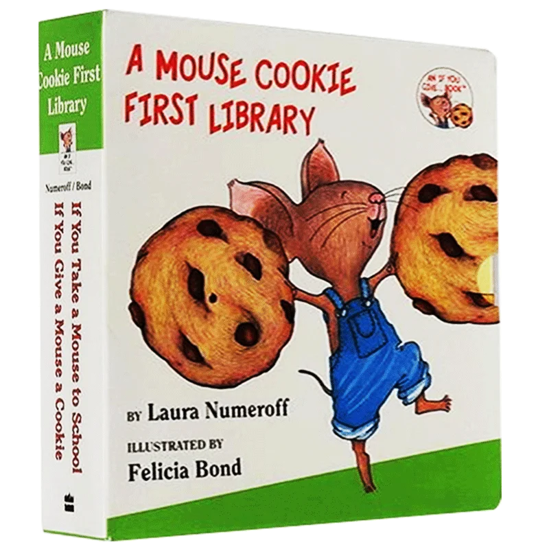 

2 книги/набор, если вы отправите мышь, печенье, возьмите мышь в школу, для детей 3, 4, 5, 6 лет, английские книги с картинками, 9780061174797