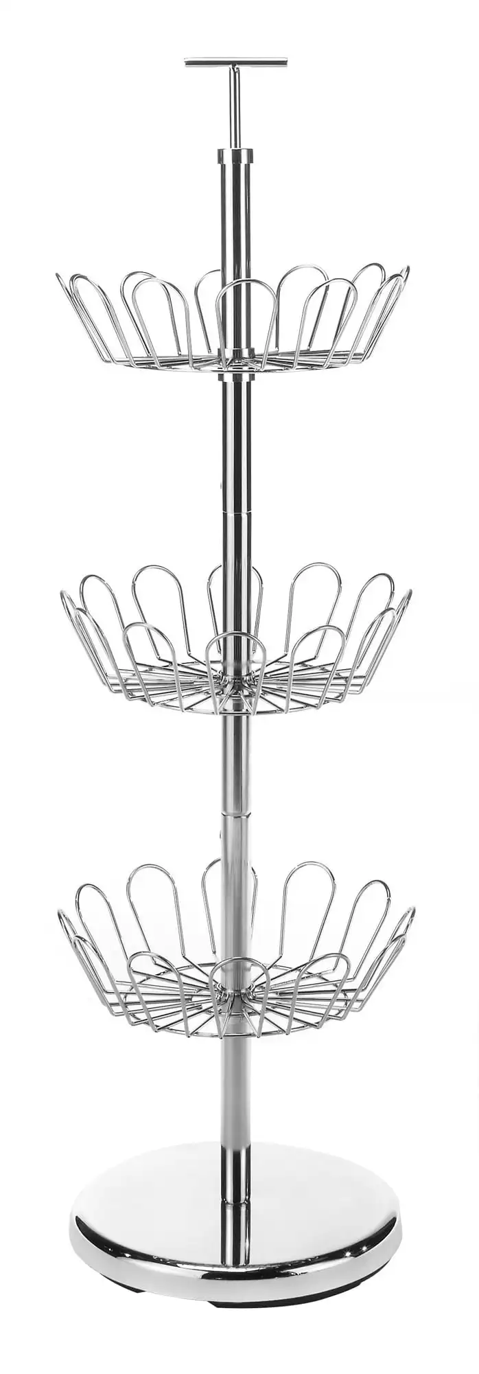 

3-Tier Revolving 18 Pair Shoe Tree Storage Rack - Chrome