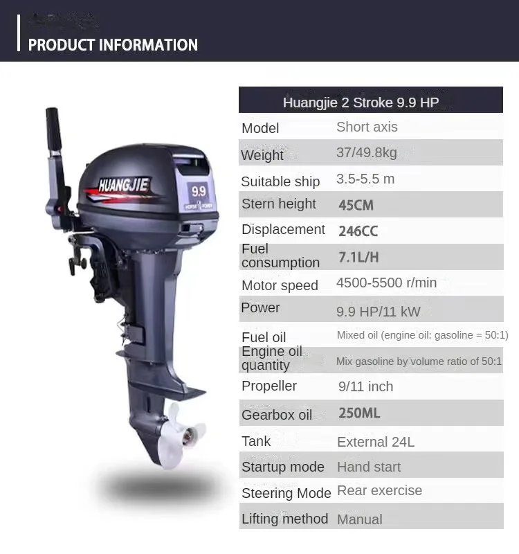 Новый дизайн 9 2-тактный подвесной двигатель с короткой осью подходит для