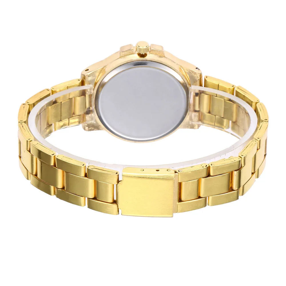 Часы женские золотистые, модные повседневные наручные, с браслетом из нержавеющей стали