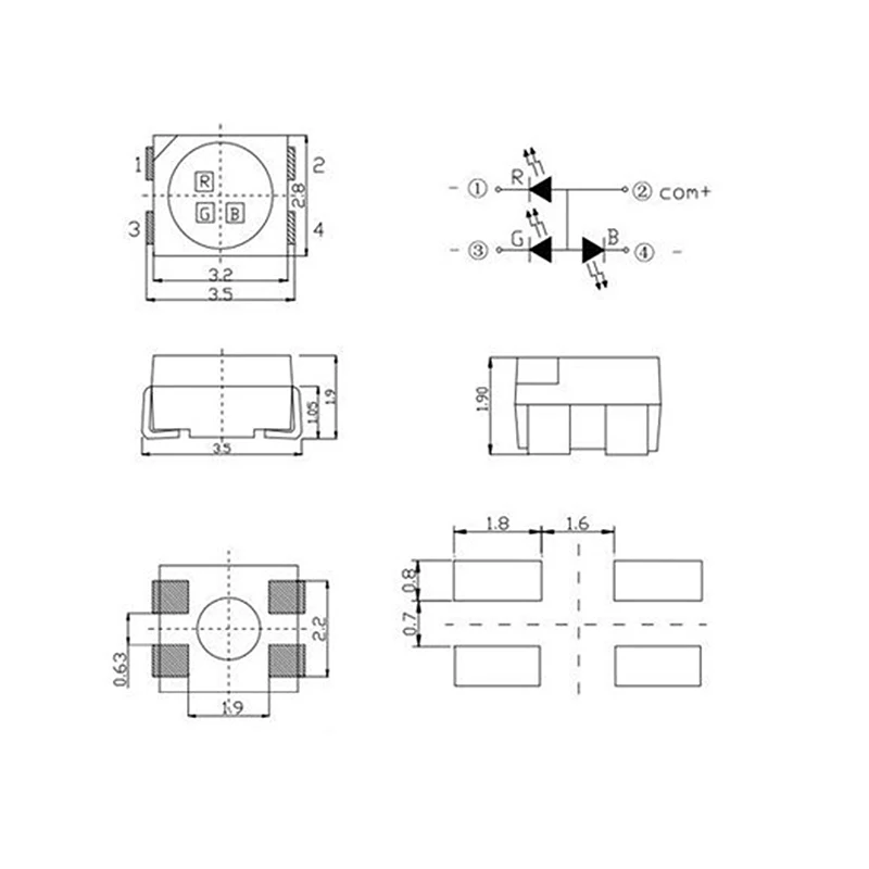 200 шт. 0603 1615 SMD светодиодсветодиодный боковые одноцветные розовые светильник лые