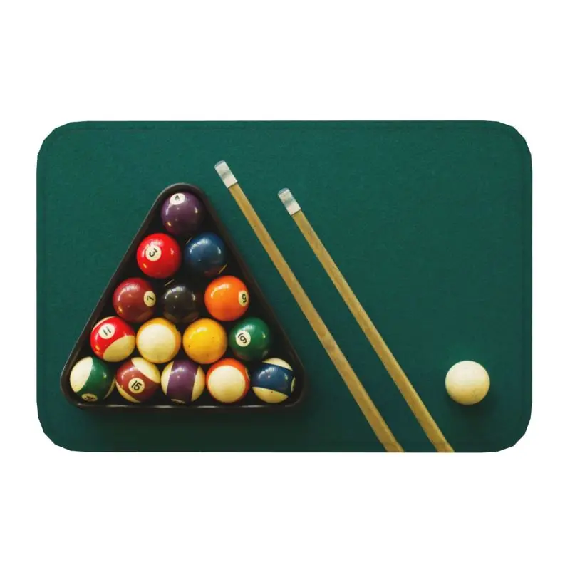 

Billiard Game Billiards Door Mat Anti-Slip Entrance Kitchen Bathroom Door Floor Mat Garage Rug Floor Mat