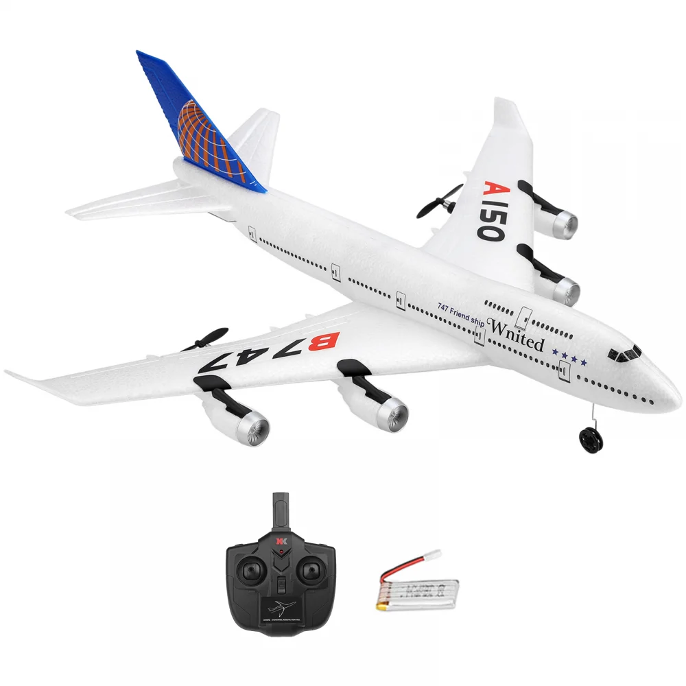 Wltoys Xk A150C Rc Airplane 2.4Ghz 2 Channel 6-Axis Gyro Boeing 747 Rc Plane Glider Throwing Wingspan Foam Planes Fixed Wing Rtf enlarge