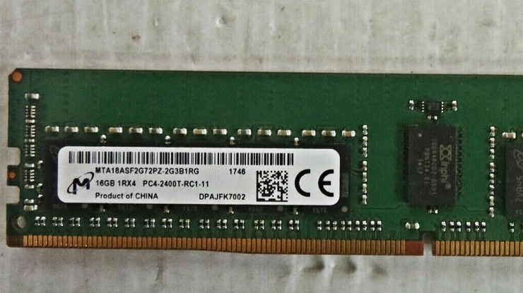 

RAM 16G 1RX4 PC4-2400T MTA18ASF2G72PZ-2G3B1RK/QK/QG/II/IK