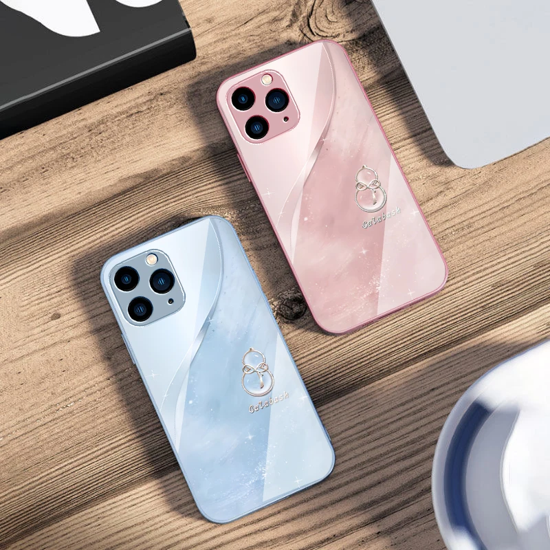 Чехол для телефона из закаленного стекла с градиентной тыквой