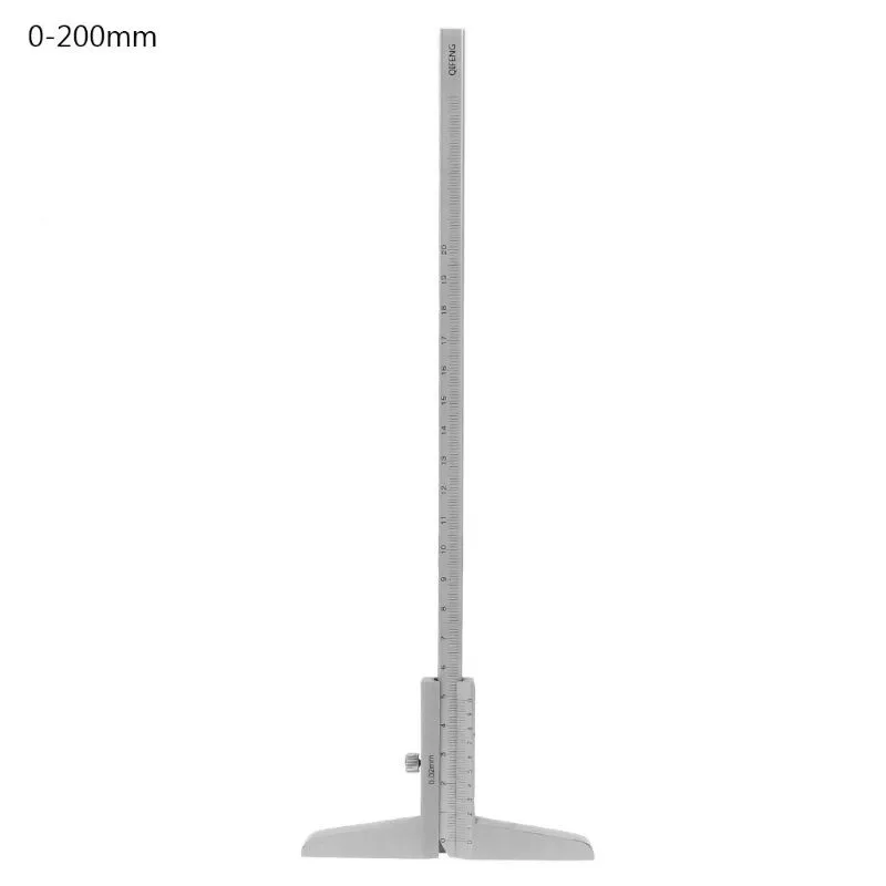 

1 Pcs Stainless Steel Depth Vernier Caliper For Machinery Process 0-150mm 200mm 300mm Depth Vernier Caliper Depth Measuring Tool