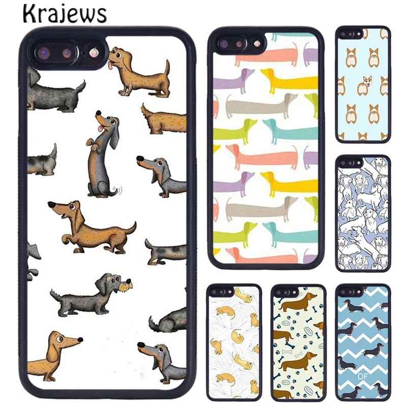 Красивый чехол для телефона Krajews с таксой и колбасой для iPhone 16 ...