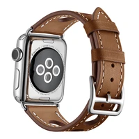 hollow style band for apple watch watchband 38mm 40mm 42mm 44mm genuine leather strap loop for iwatch series 2 3 4 5 wristband