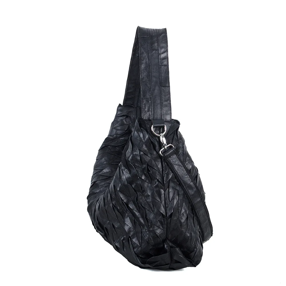 Новинка 2025 года кожаная женская сумка на плечо из овчины сумка-тоут ручной работы