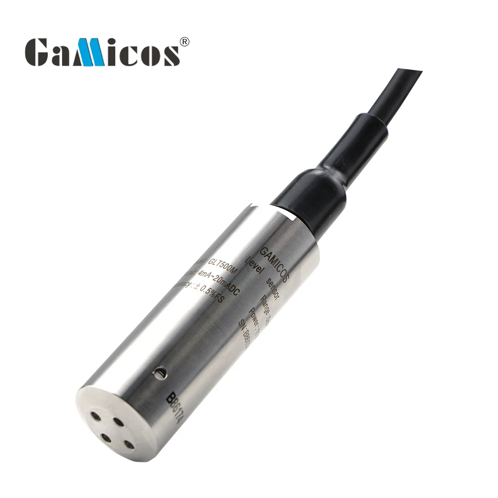 

GLT500 analog 3.3v 4-20mA rs485 hydrostatic smart submersible stainless steel 316 tank water level sensor