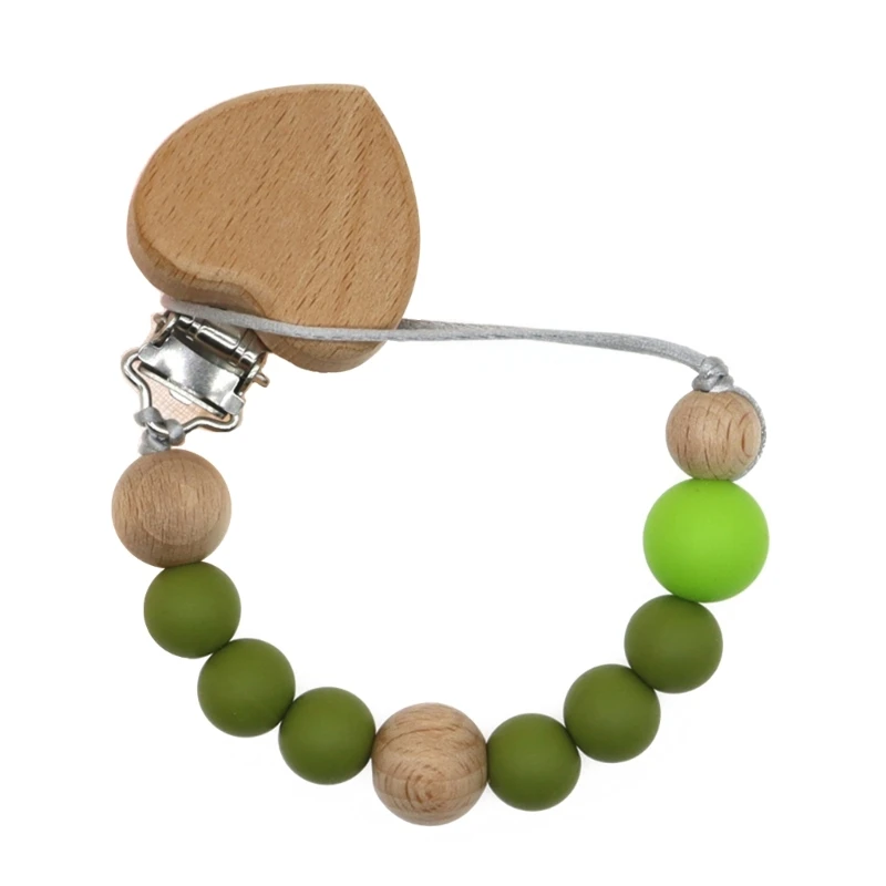 

Силиконовый держатель для соски-пустышки с бусинами