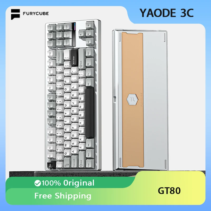 Механические клавиатуры Furycube GT80 трехрежимная беспроводная Bluetooth RGB из