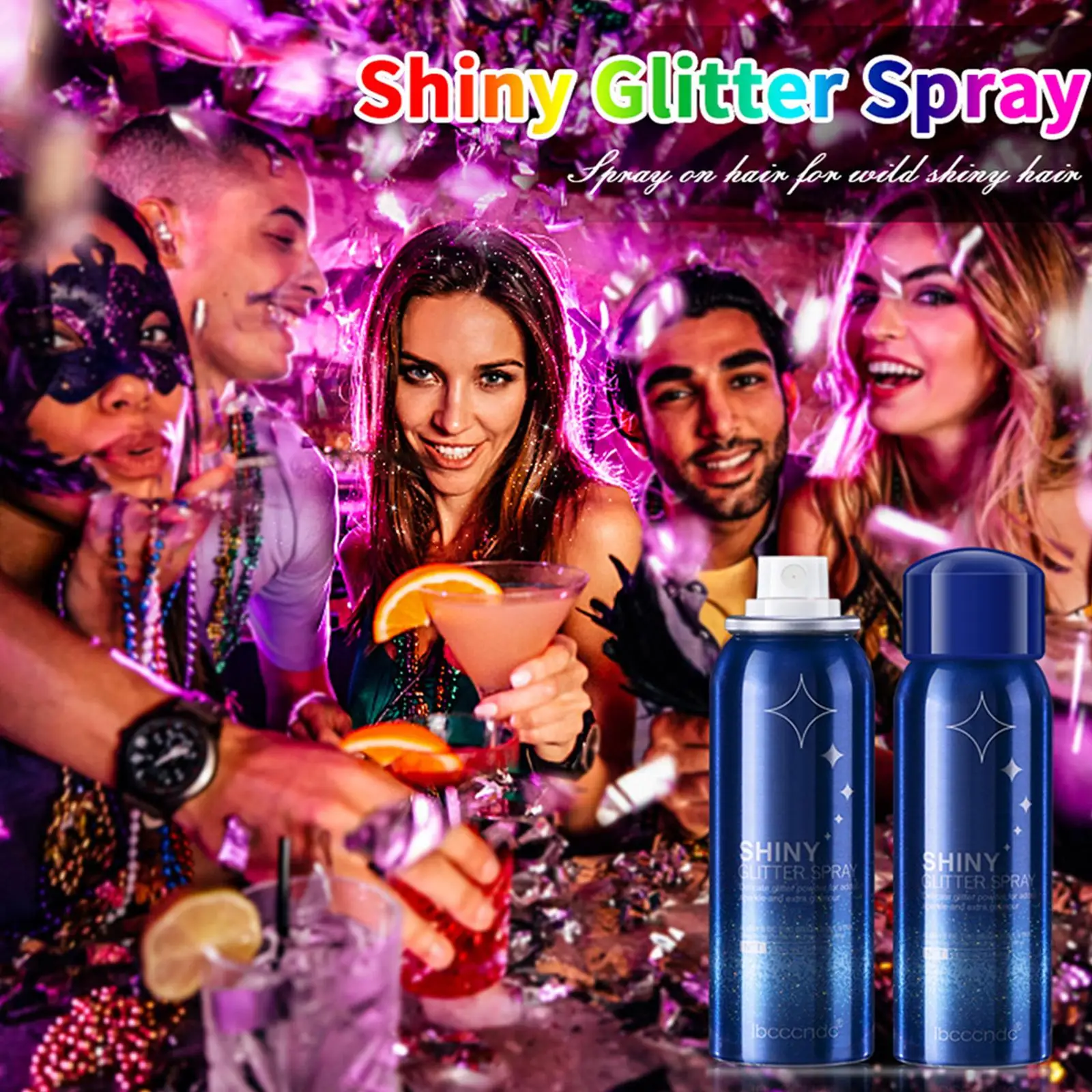 New Hair Body Glitter Spray Sparkly Shimmery Glow Face Highlighter Long Lasting Holographic Powder Sprays for Party Date 60ml