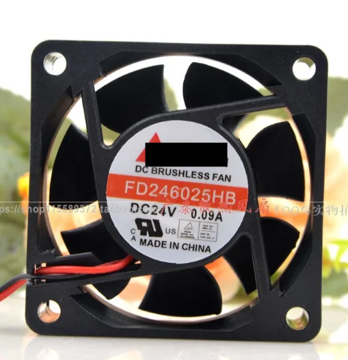 FD246025HB 24 В 0.09A 6025 2 линии 6 см инверторный охлаждающий вентилятор