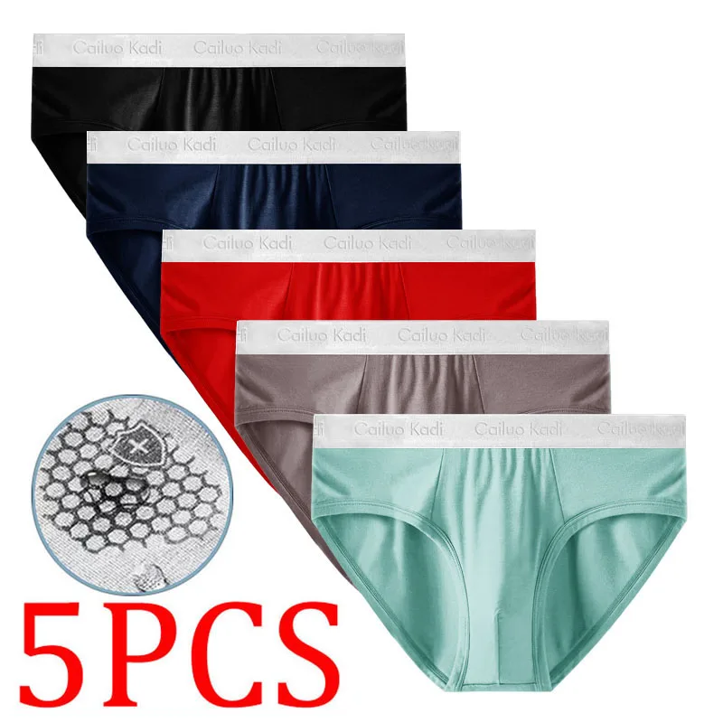 

Трусы мужские тонкие из модала, пикантное нижнее белье, 5 шт./лот, графеновые, летние трусы