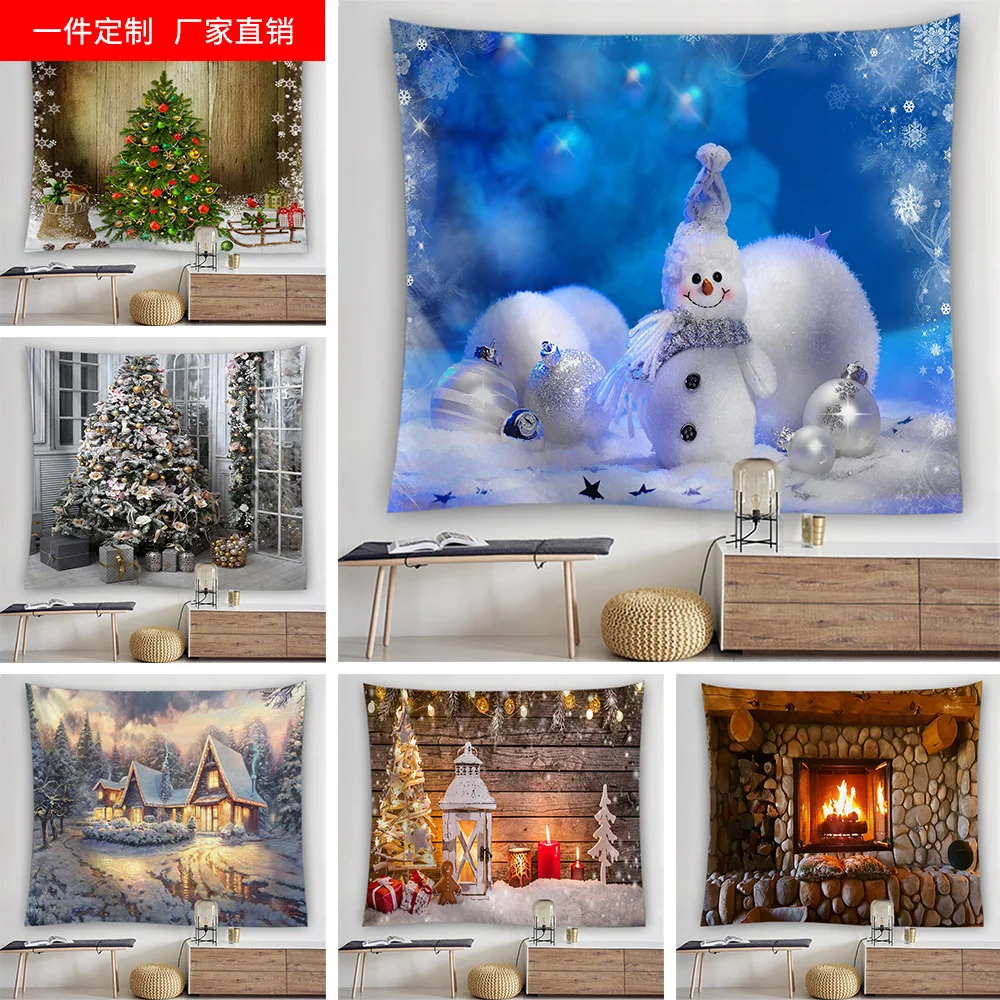 

New Foreign Trade Large Size Brushed Cloth ins Living Room Bedhead Renovation Christmas Decorative Background Cloth Tapestry