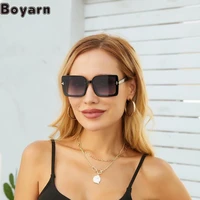 boyarn 2022 new fashion large frame sunglasses womens korean version square glasses womens boyarn luxury brand design sunglass