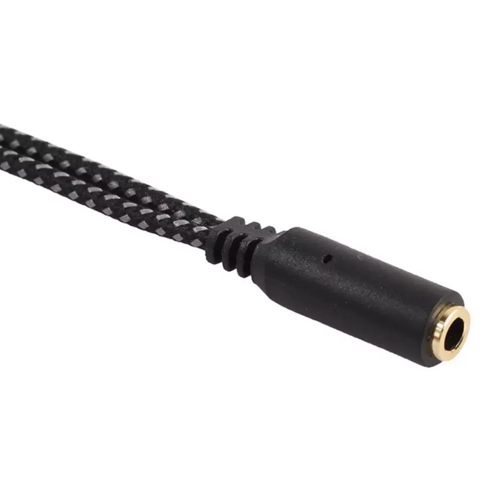 

Headphones jack 3.5 mm Stereo Audio Y-Splitter 1 Male 2 Female Cable Adapter with separate headphone / microphone plug