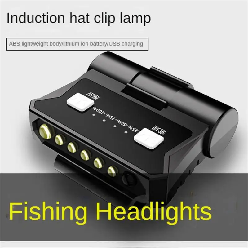 

Detection Induction Cap Lamp Fishing Headlamp Brim Head-Mounted Night Fishing Rechargeable Strong Bright LED Light Angling Tool