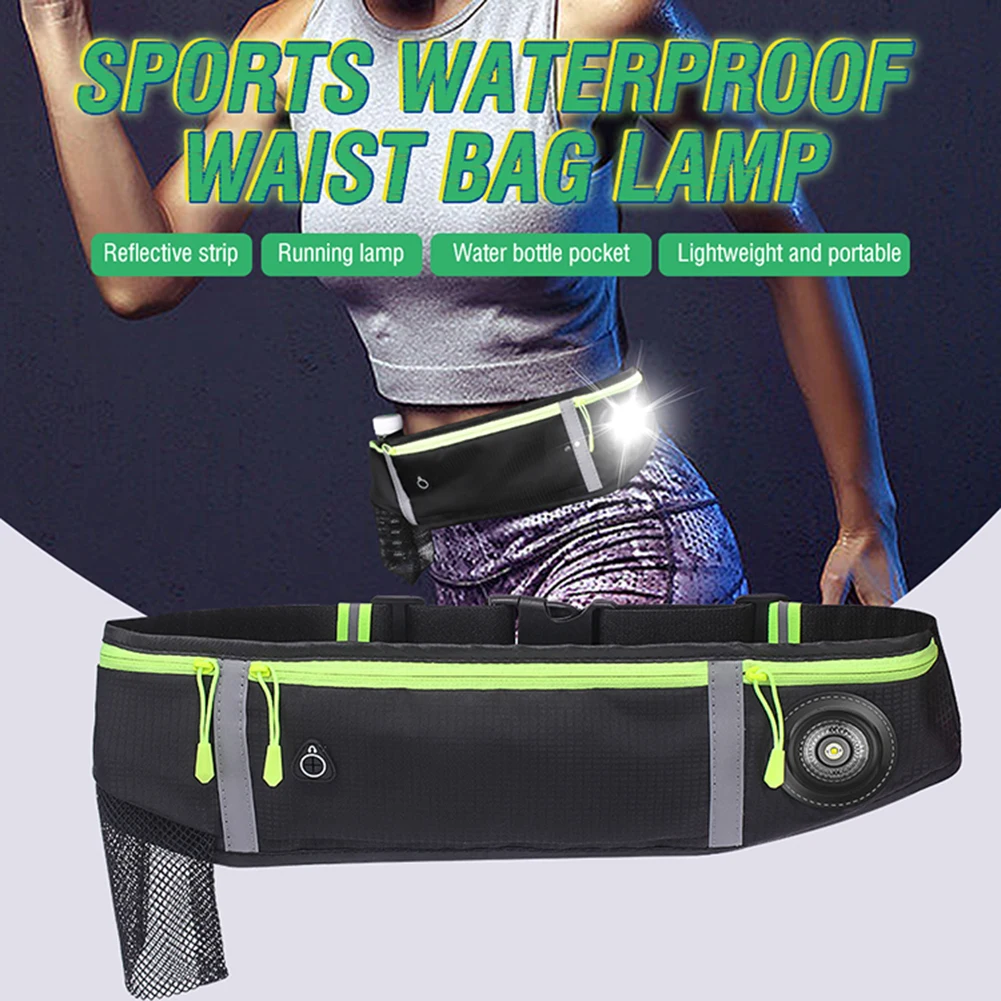 

Поясная Сумка для бега, безопасный Ночной светильник, водонепроницаемая Светоотражающая полоса для бега, велосипедная сумка, ночник для бе...