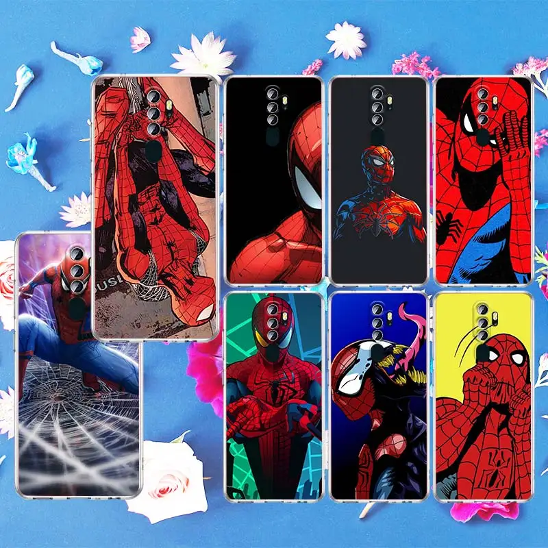 

Popular Marvel Spider-Man For OPPO Reno7 6 5 4 2 Z Lite Pro Plus SE 4G 5G Transparent Soft TPU Shockproof Silicone Phone Case
