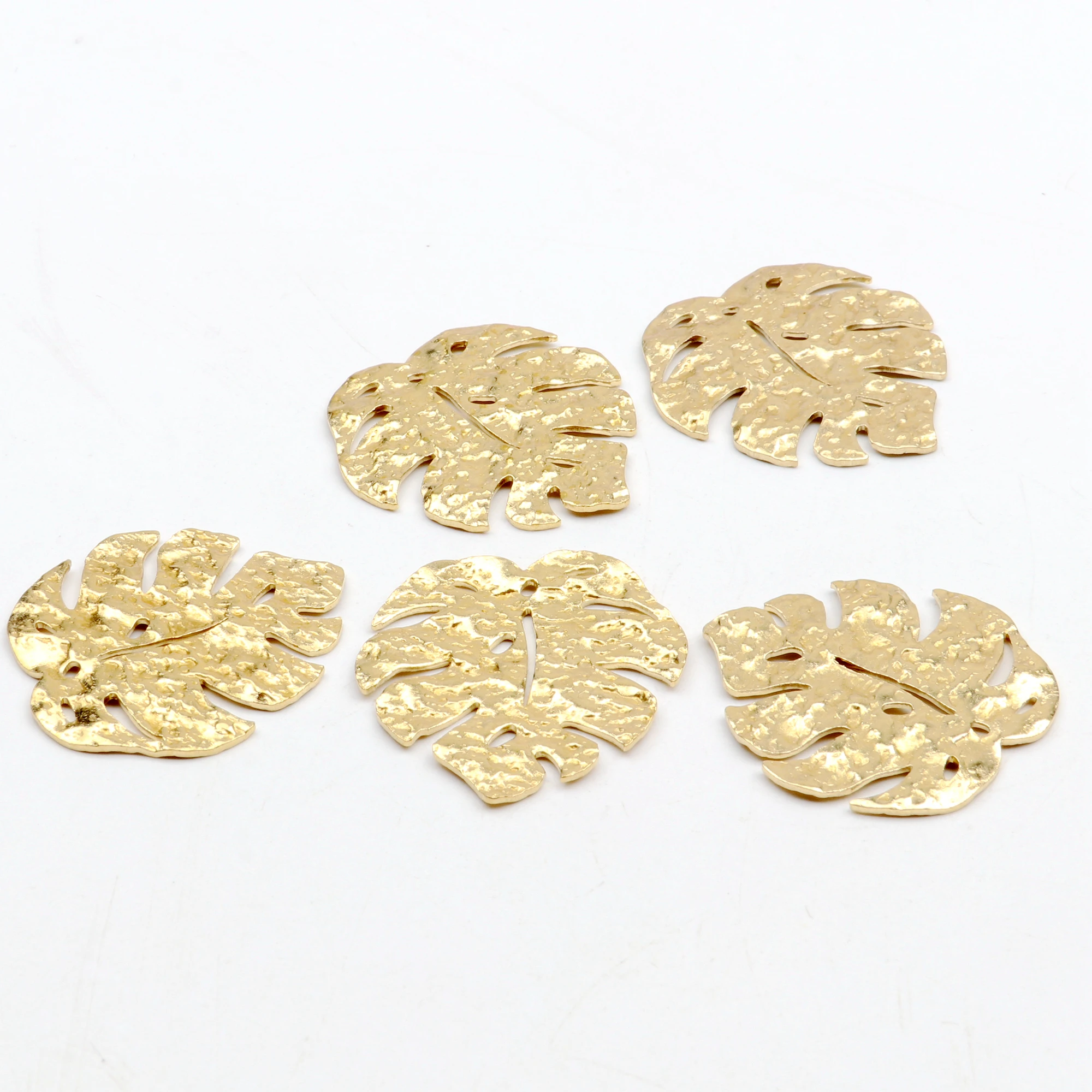 Латунные подвески в виде листьев фурнитура для изготовления ювелирных изделий