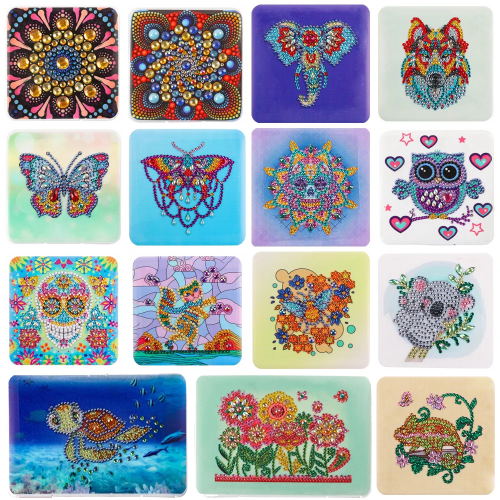 

5D Special Shaped Diamond Painting Mask Storage Box DIY Rhinestones Diamond Embroidery Animals Storage Case Decorative Gifts