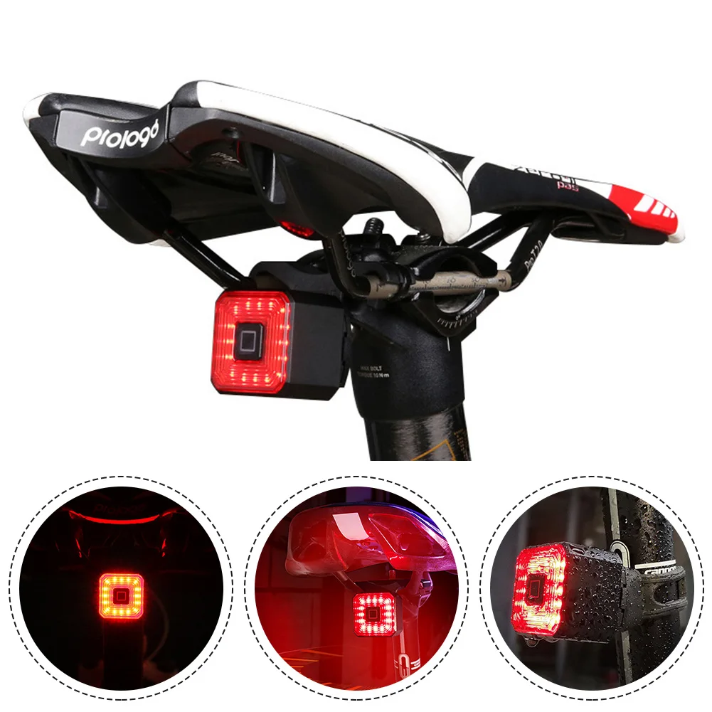 

MTB Bike Taillight Road Bike Safety Warning Light USB Charging Waterproof Riding Light Bicycle Night Tail Light Square/Round Typ