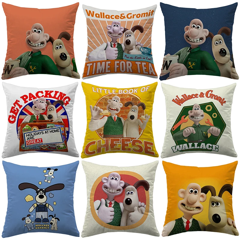 

Pillow Cover Gromit 40x40 Sofa Cushion Covers Pillowcases 50x50 Car Decor Square Pilow Case Short Plush Dakimakura Children Gift