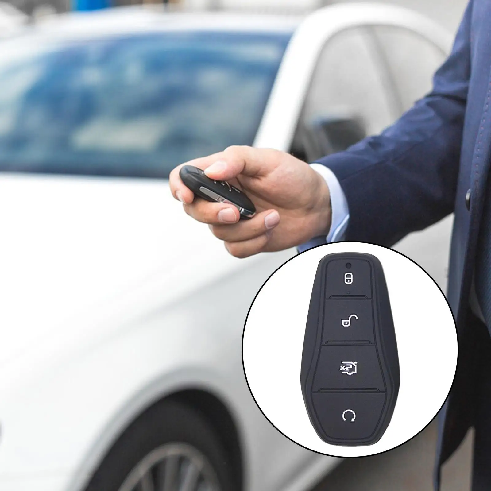 

Car Key Shell Silicone Holder Comfortable Soft Key Case for Byd Atto 3