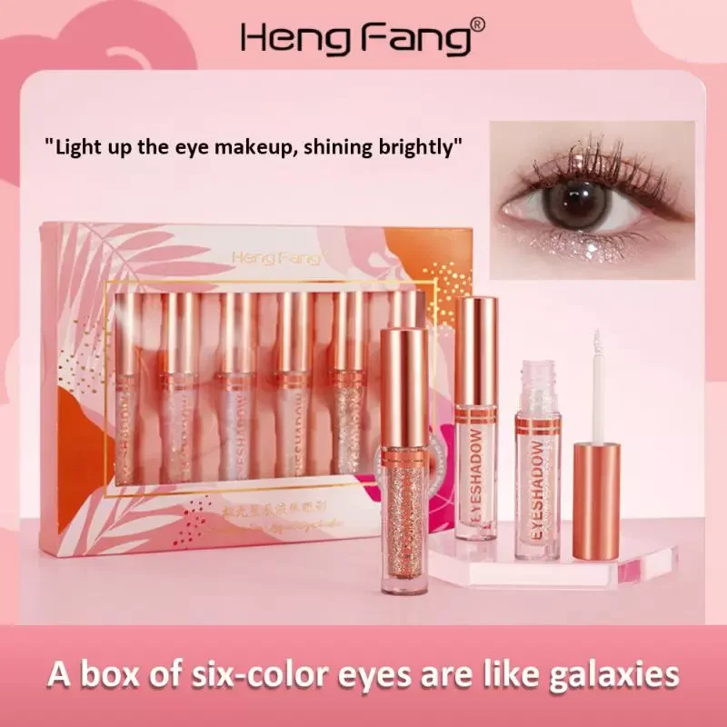 

NEW2023 6PCS Liquid Eyeshadow Pearlescent Glitter Eyeliner Lying Silkworm High-gloss Eye Cosmetic Easy To Wear Waterproof Makeup