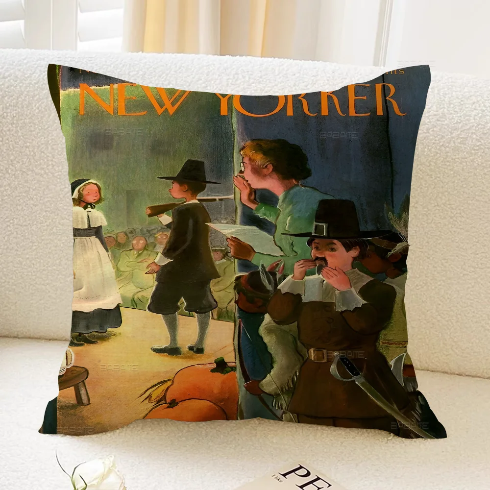 The-New-Yorker Magazine классический винтажный чехол для подушки 45*45 см наволочка