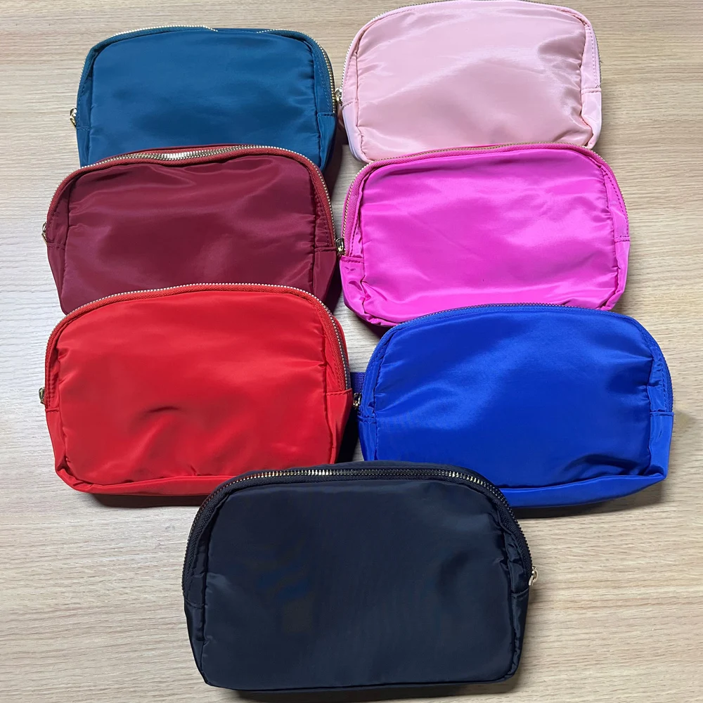 

Solid Color Nylon Waist Pack Women Yoga Mobile Fanny Packs Men Sports Running Chest Bags Unisex Versatile Fitness Hip Pouch Dom