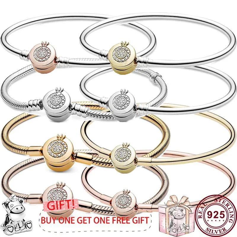 

New Hot 925 Silver Exquisite Crown Letter O Women's Bracelet Women's Original High Quality Charm Fashion Jewelry