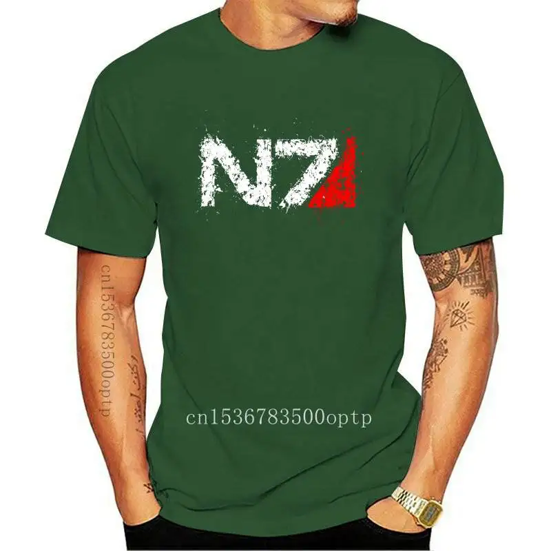 

FASHION New Mass Effect N7 Tshirt Man T Shirt Shirts Cotton Summer Tops Tshirts Short Sleeves Tees T-Shirt Woman