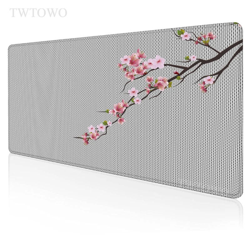 

Japanese Cherry Blossoms Sakura Mouse Pad Gamer XL Custom Large HD Mousepad XXL MousePads Natural Rubber Carpet Soft Mice Pad