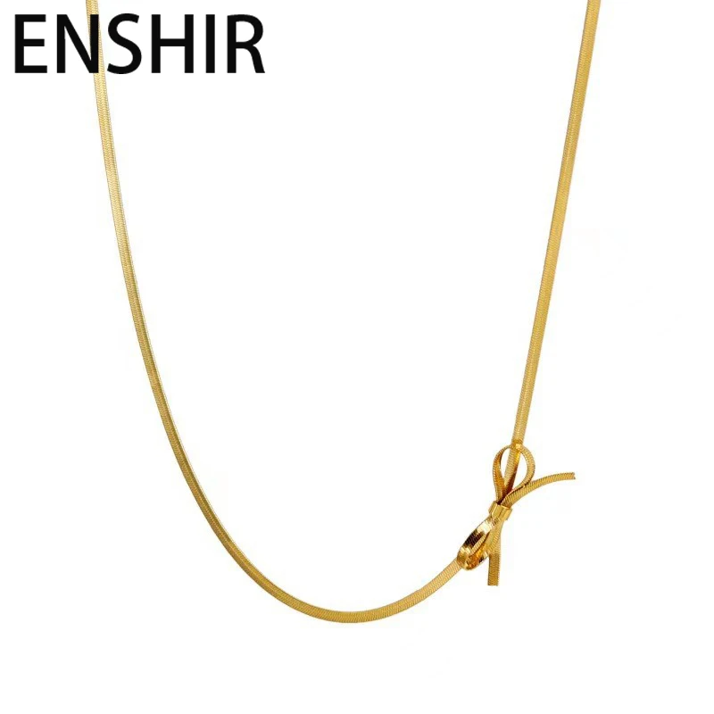 ENSHIR L316 ожерелье с бантом из нержавеющей стали