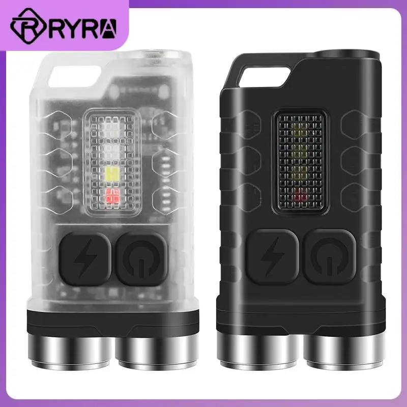 Rechargeable Mini Torch Portable Keychain Light 900 Lumen Pocket Lantern Work Light Flashlight For Outdoor Adventure Led 1pcs