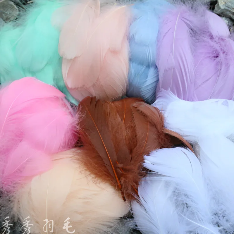 

50/100pcs Fantasy Color Macaron Color System goose feather diy Bouquet garland Decoration feathers