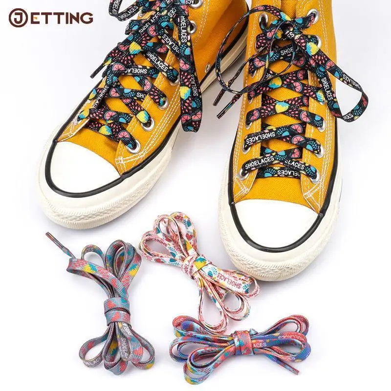 

1pair Rainbow Shoelaces Gradient Flat Shoe Laces For Canva Casual Shoes Chromatic Shoelace Laces Accesories 80/100/120/140/160cm