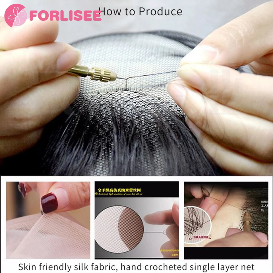 Мужской Короткий Парик Натуральный Красивый Толстый Прямой Дышащий Освежающий