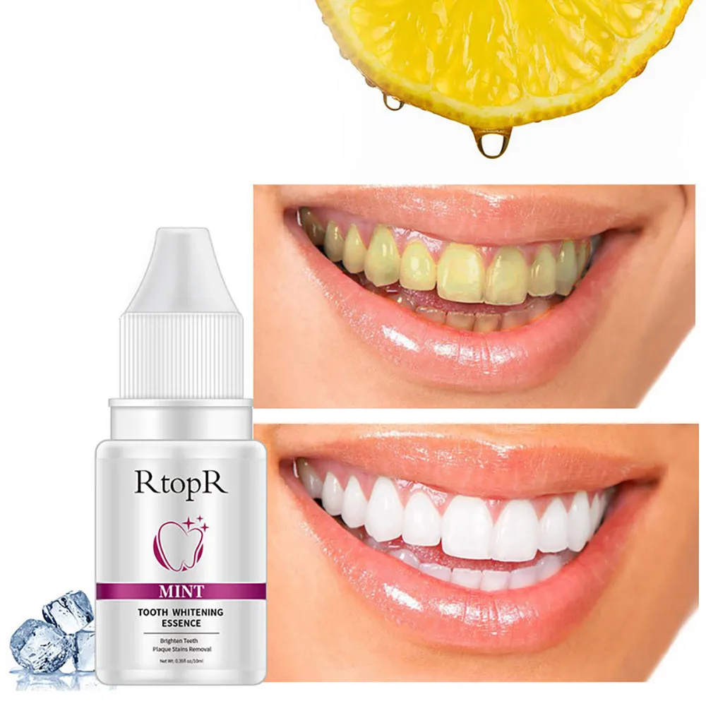 RtopR Teeth Whitening Essence Remove Plaque Stains Oral Hygiene Deodorization Tooth Clean Bleach Products Dentistry Care Tools