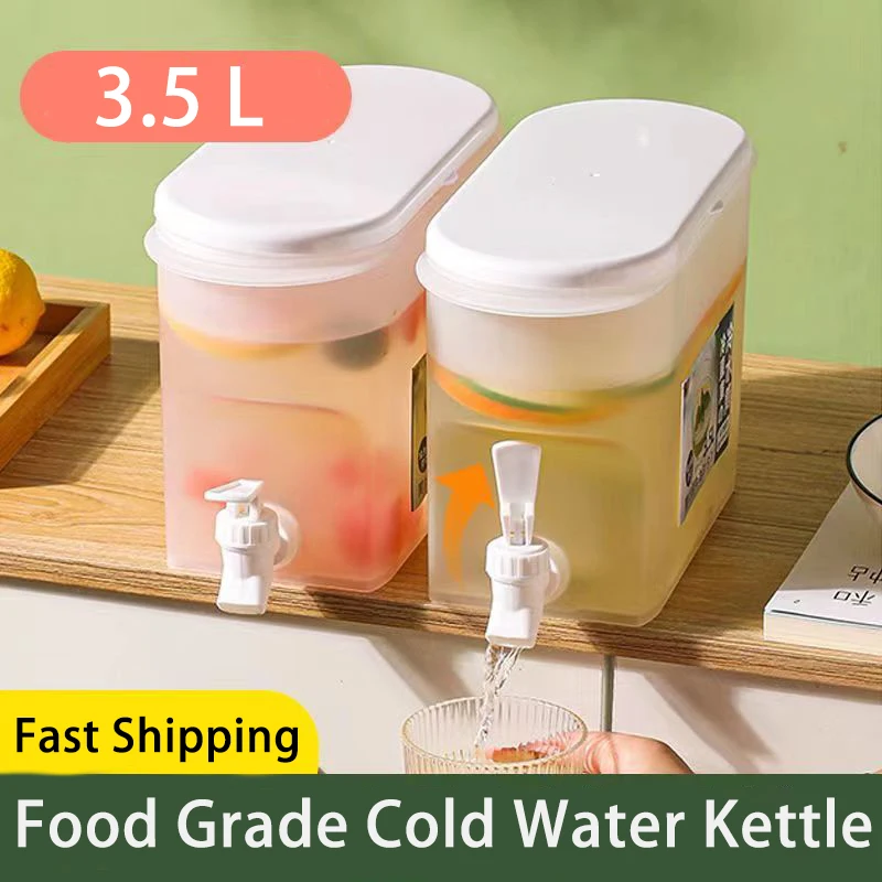 

Faucet Bucket Cold Lemonade Water Kitchen With Kettle Bottle Water Refrigerator Drinkware Household Container For Cold Cool