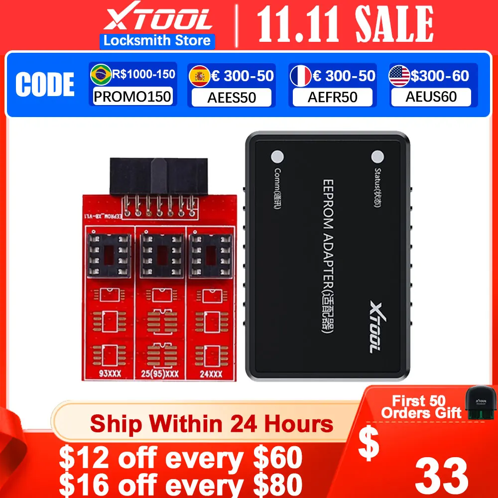 

XTOOL оригинальный EEPROM адаптер Pincode чтение ключа Программирование аксессуар чтение кода безопасности для X100 PAD3 X100MAX