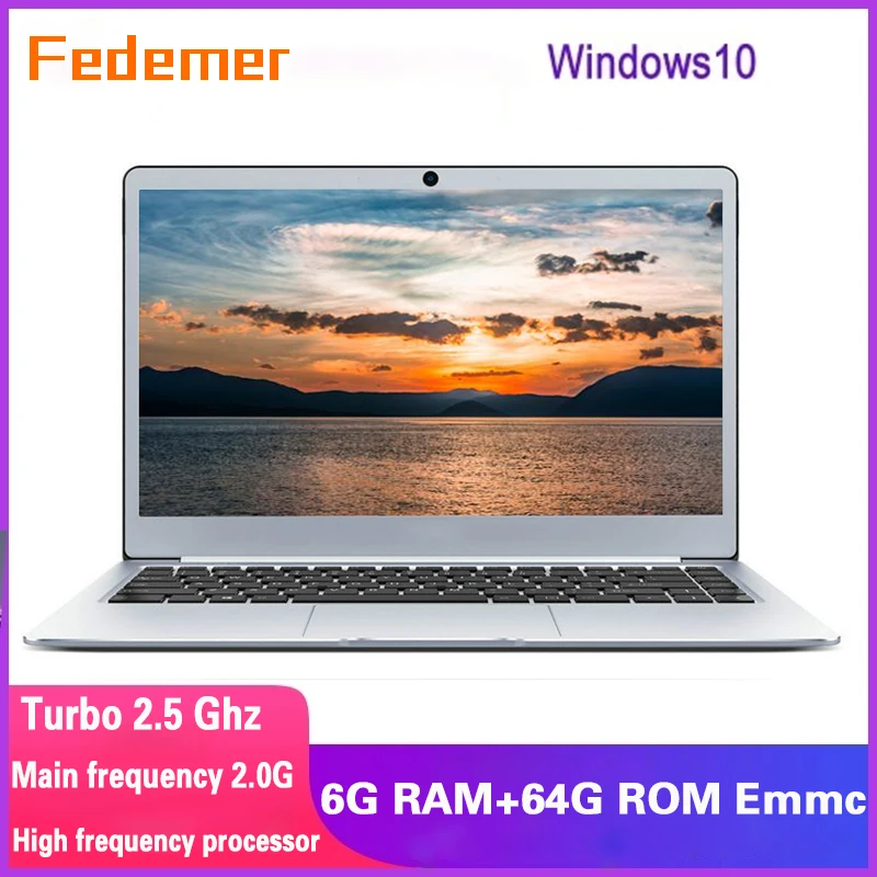 

New 14.1 Inch FHD Laptop Cheap Student Notebook 6GB Ram Intel Celeron J3355 512GB EMMC+HDD With Windows10 USB3.0 HDMI Bluetooth